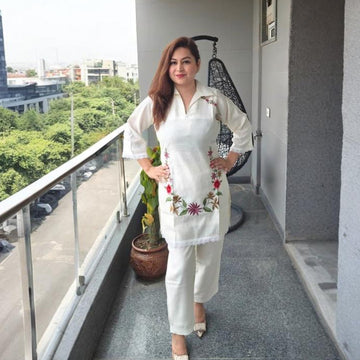 Ivory Thread Work Coord Set – Grace in Every Stitch
