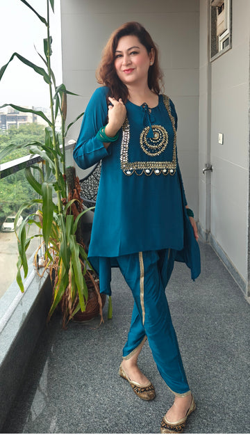 Crepe Sahiba Embellished Coord Set