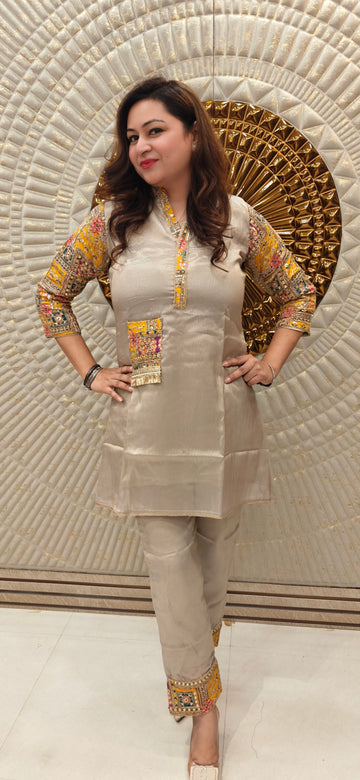 Garba Coordset with Mirror Embroidery