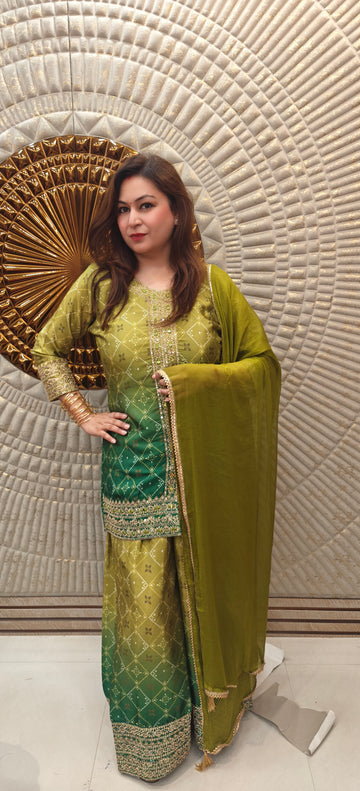 Emerald Radiance Jaipuri Suit Set