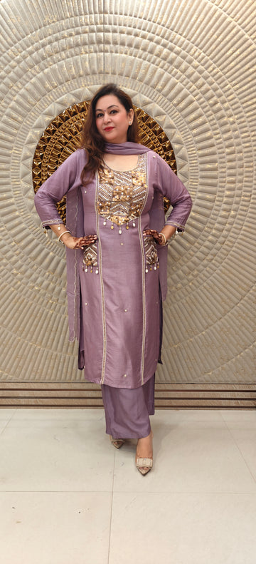 Simply Wao Mirror Work Suit Set