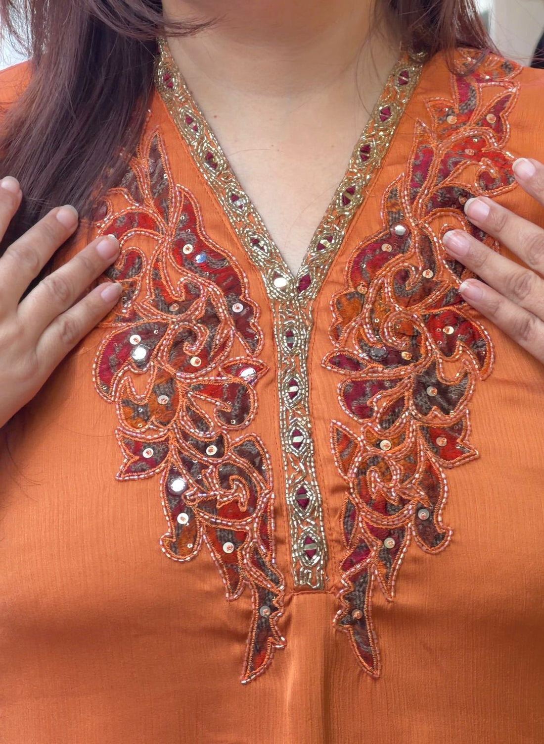 Kesari Glow Embroidered Kurta Pant Set