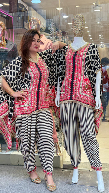 Noor-E-Rang Printed Kaftan Kurta Set
