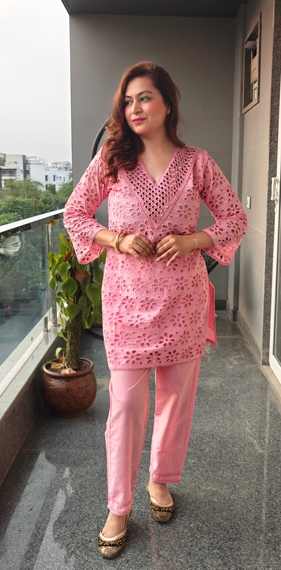 Blush Pink Shifli Coord Set – Feminine, Fresh &amp; Festive
