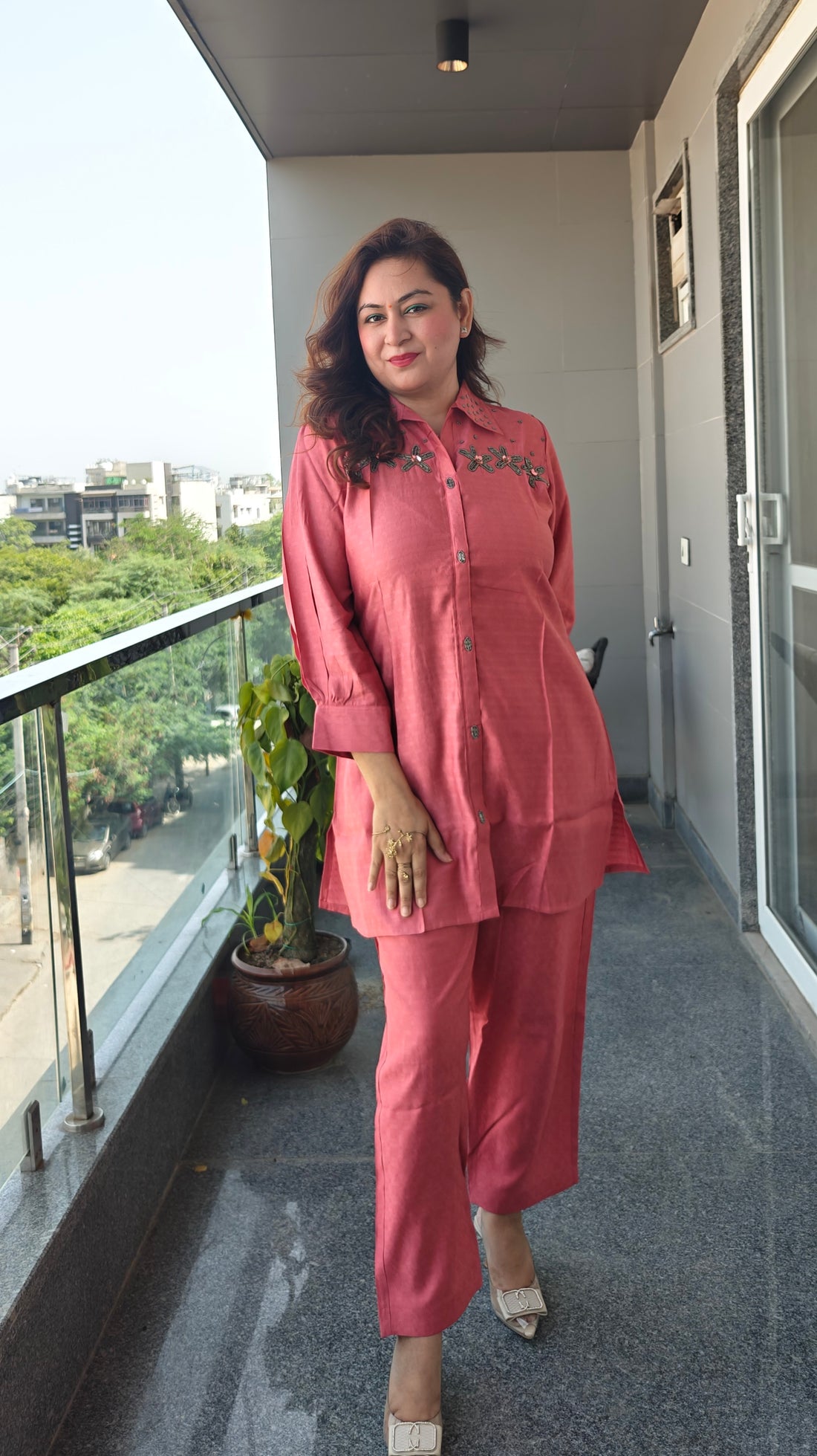 Elevate Your Everyday Elegance – Handwork 0.2 Coordset in Muted Rose