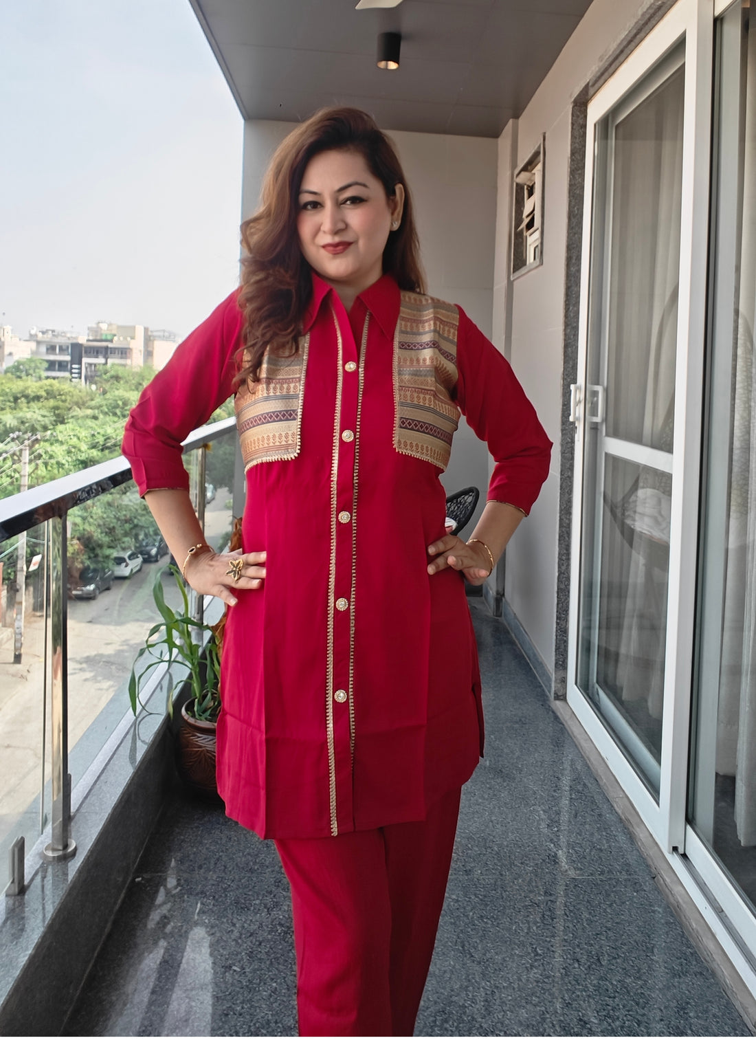 Heritage Jacquard Panel Semi-Formal Coord Set