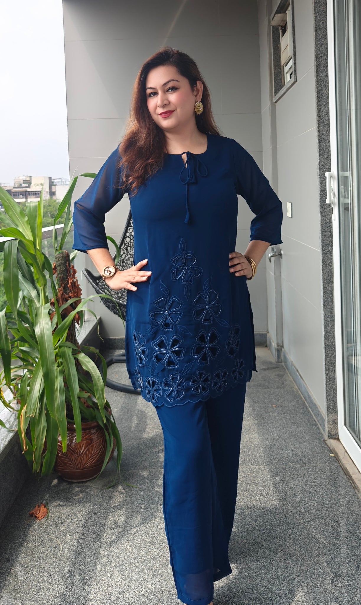 Gulmohar Cutwork Coord Set