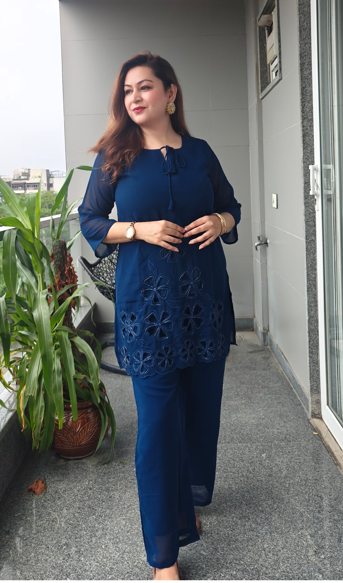 Gulmohar Cutwork Coord Set