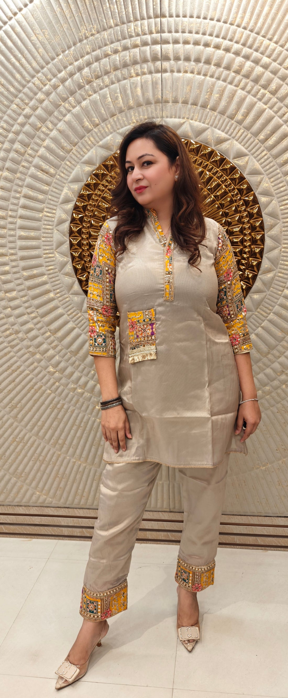 Garba Coordset with Mirror Embroidery