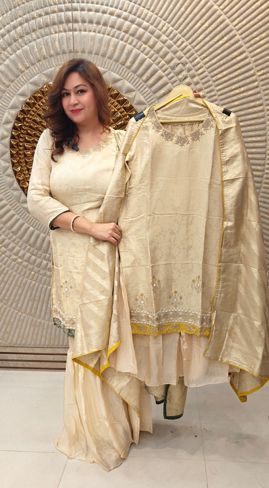 Pure Jacquard Sharara Suit