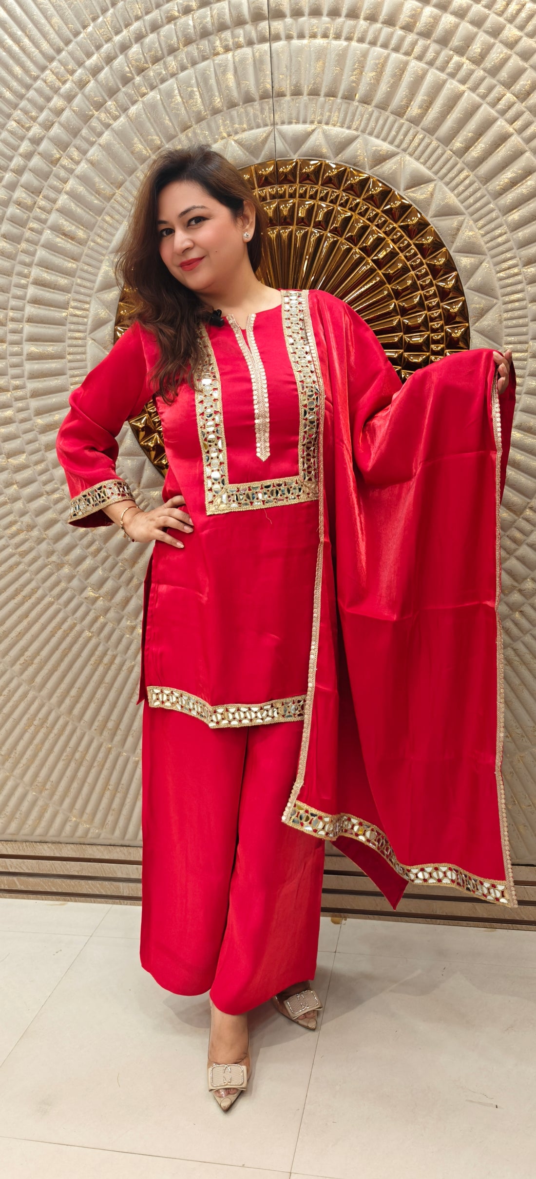 Glass Tissue Mirror Suit Set