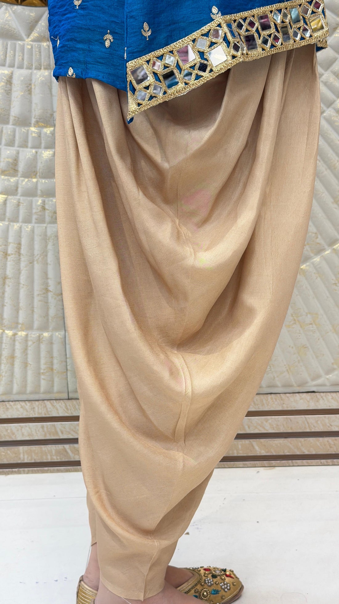 Neelam Mirror Work Kurta Dhoti Set